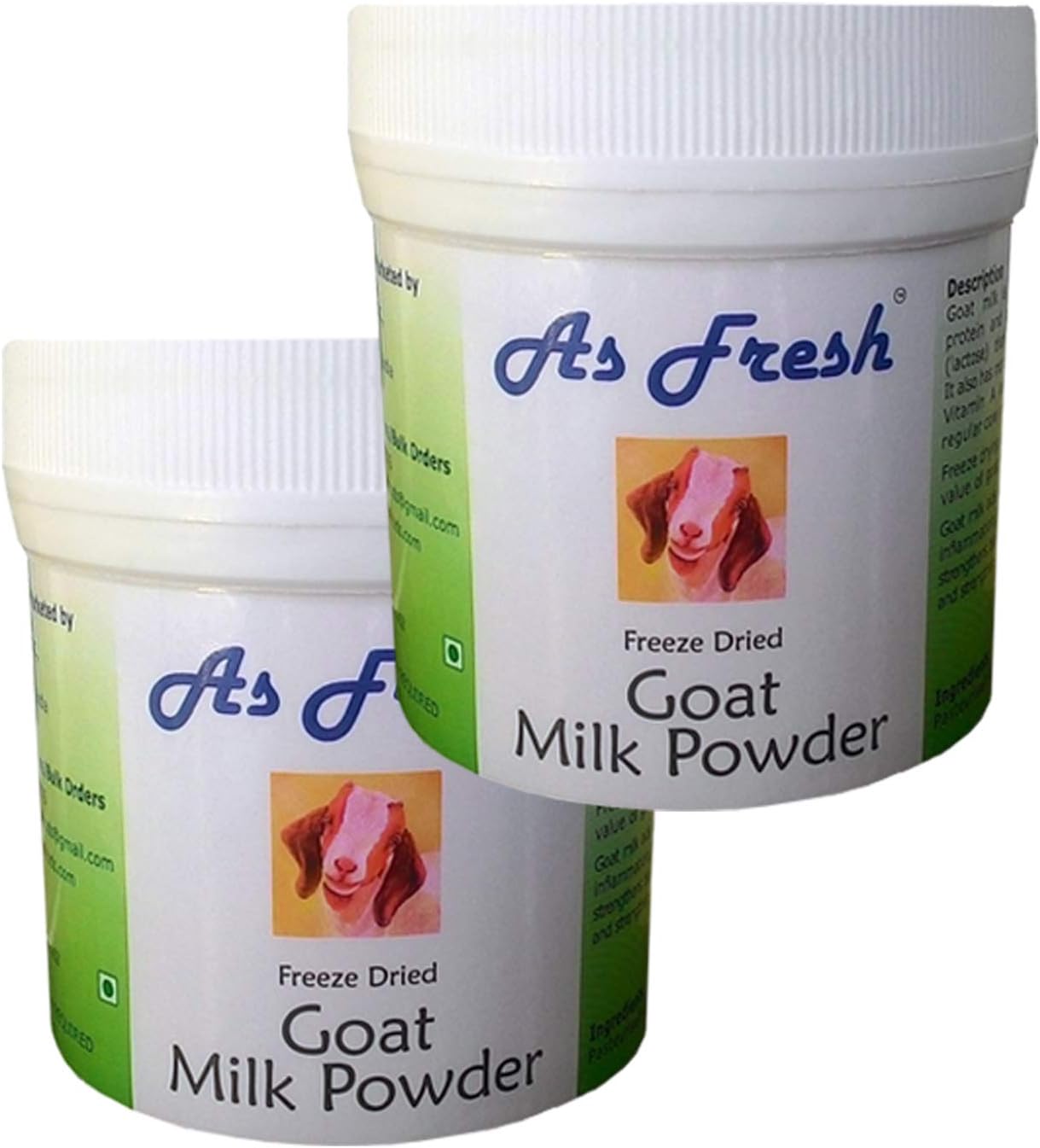 As Fresh Freeze Dried Natural Gluten-free Goat Milk Powder (2x100g)