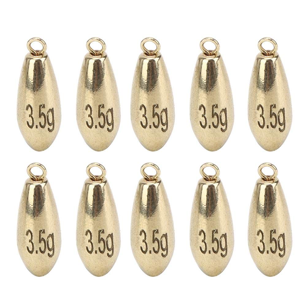 Fishing Weights, Portable Rotation Sinkers Reusable Tackle 10Pcs 3.5g Set for Freshwater Saltwater Anglers and Fishing Enthusiasts