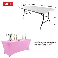 IVAPUPU 2 Pack 4FT Table Cloth for Rectangular