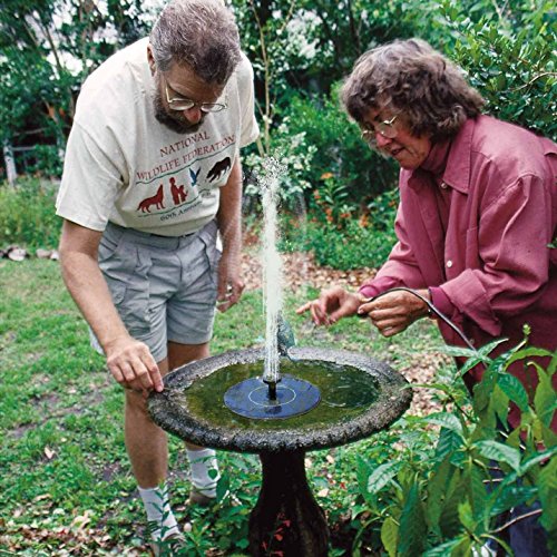 WBPINE Solar Birdbath Fountain Pump, Solar Powered Floating Fountain Kit Solar Water Fountain for Bird Bath Pond, Pool and Garden Decoration