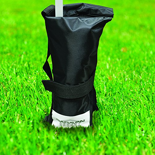 Caravan Canopy Outdoor Canopy Weight Bags - Set of 4, Black