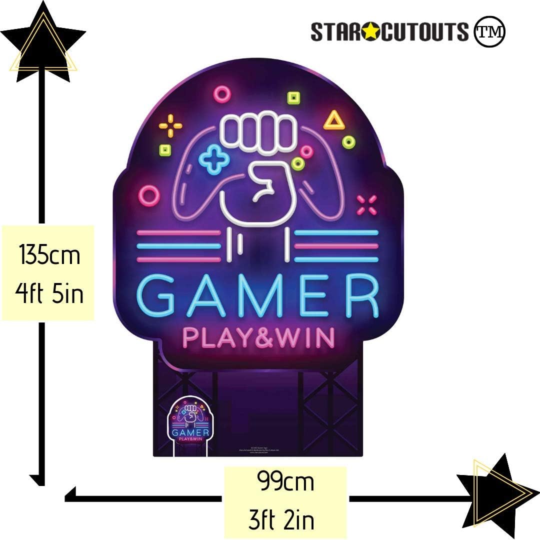STAR CUTOUTS SC1402 Gamer Sign Cardboard Cutout Create The Perfect Family, Anniversary, Wedding, Birthday Party Decoration - Image 4
