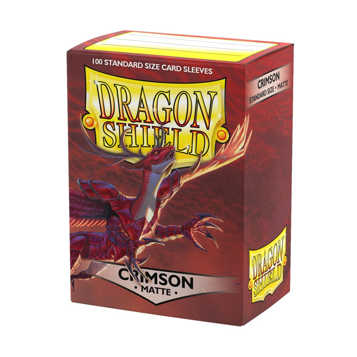 Dragon Shield | Standard Size Card Matte Sleeves | 100 CT - Smooth & Tough Premium TCG Sleeves | Compatible with Pokemon, Flesh & Blood, One Piece & Magic the Gathering | Crimson