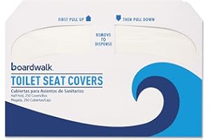 Boardwalk K2500 Premium Half-Fold Toilet Seat Covers, 250 Covers Per Sleeve (Case of 10 Sleeves)
