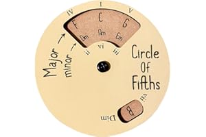 Wooden Melody Tool, Round Wooden Melody Chord Tool of Fifths Wheel, Guitar Chords Tool Accessories, Learning Tool for Guitar,