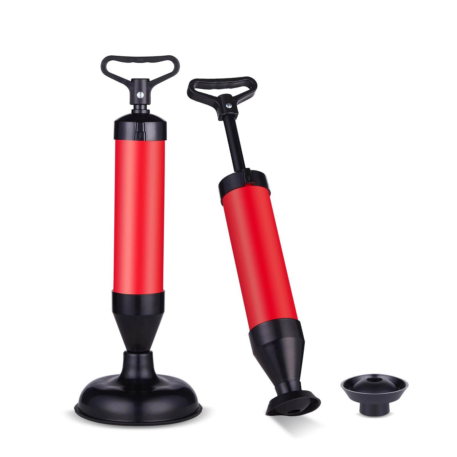 Tech Traders High Pressure Drain Toilet Plunger with 2 Interchangeable Heads,Plumbers Plunger is Easy to Maintain, Suitable for Toilet BathTub Shower etc