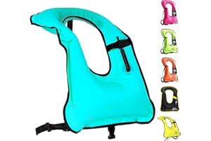 Rrtizan Snorkel Vest, Adults Portable Inflatable Swim Vest Swim Jackets for Men & Women