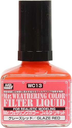 Amazon Gsiクレオス Mr ウェザリングカラ フィルタ リキッド グレーズレッド 40ml 模型用塗料 Wc13 カラー塗料 通販
