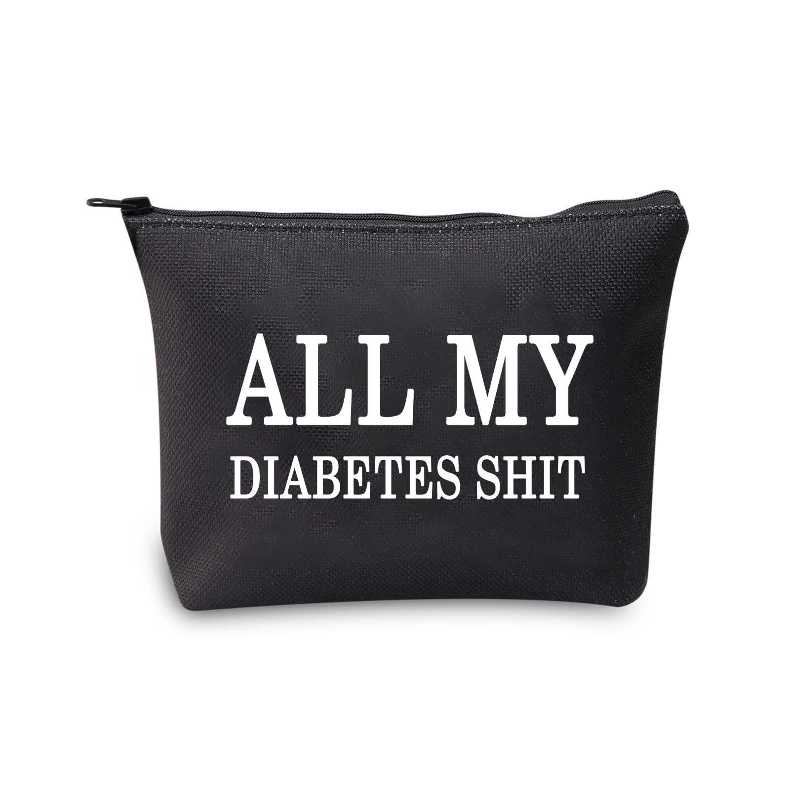BNQL All My Diabetes Shit Bag Funny Diabetic Gifts Carrying Pouch for Emergency Patient Travel
