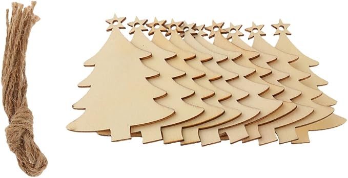 Weihnachten Geschenkanhanger Holz Mit Schnuren Fur Geschenke Zum Basteln Weihnachtsbaum 8 6 X 6 3 Cm Amazon De Kuche Haushalt