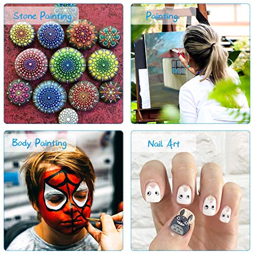 image for anezus Paint Brushes for Kids, 40 Pieces Kids Paint Brushes Small Acry