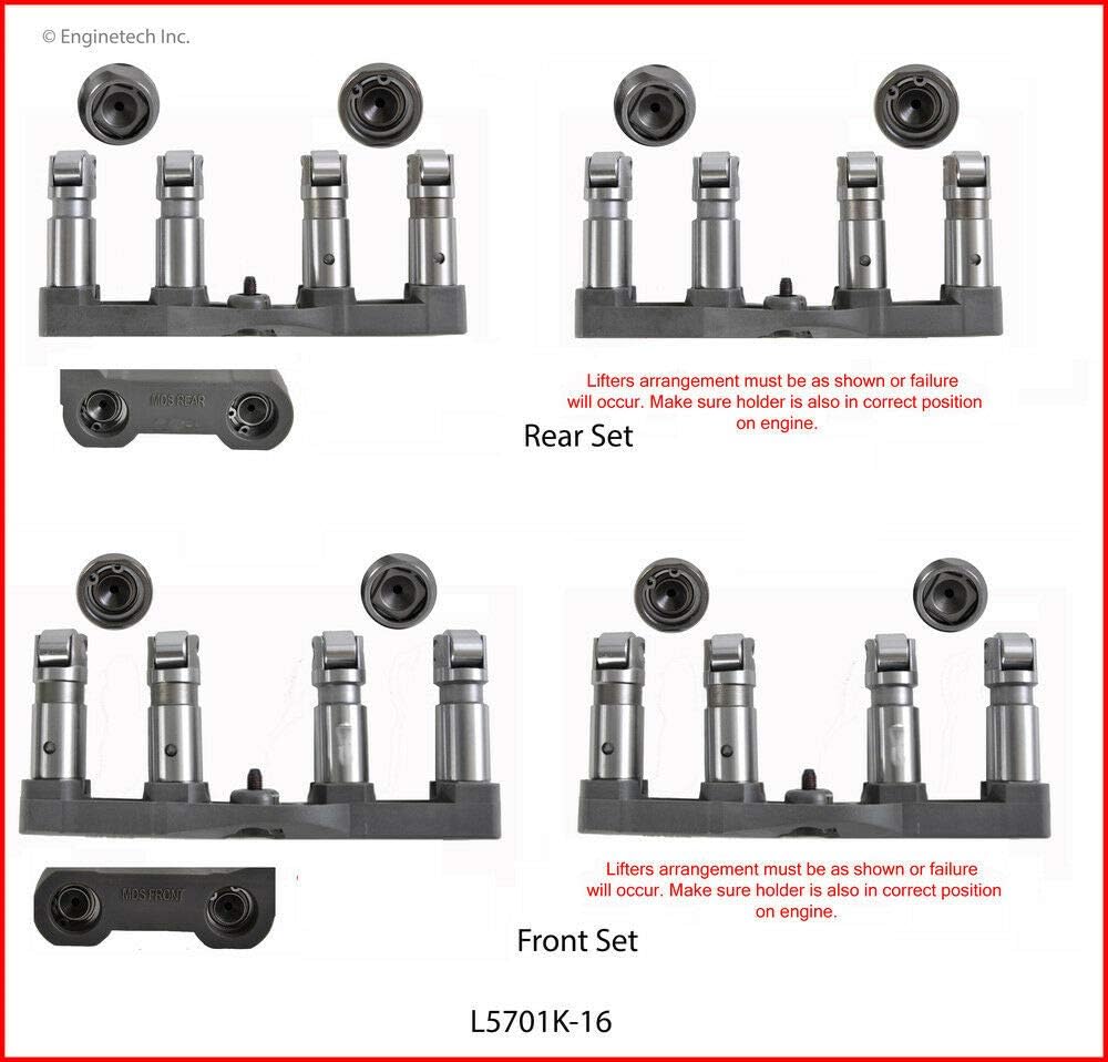 L5701K-16 Valve Lifter For 05-19 Chrysler Dodge Jeep Ram 1500 1500 2500 2500 300 3500 3500 4500 5500 Aspen Challenger Charger Commander Durango Grand Cherokee Magnum