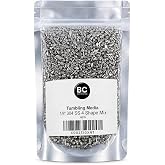 BC Precision 1/8" Stainless Steel Tumbling Media, 4 Shape Mix, 2 lb Pack | Diagonals, Ball Cones, Balls &amp; Pins, Jewelry Burnishing and Finishing Media, Wet Tumbling Shot