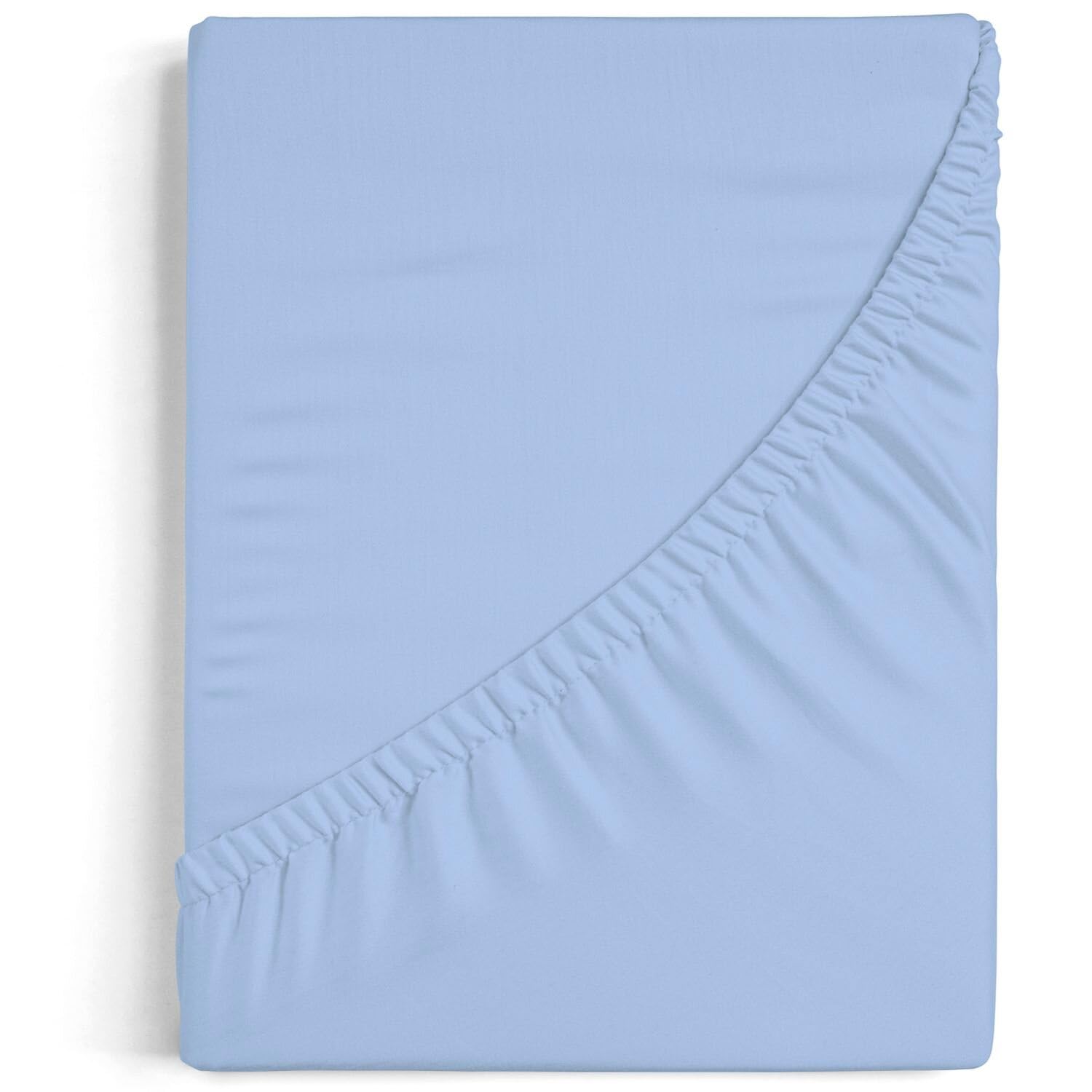 Burrito Blanco | Fitted Sheets 60 x 120 cm | Cot 60 cm 100% Cotton Fabric | Design A8 Blue — image 1
