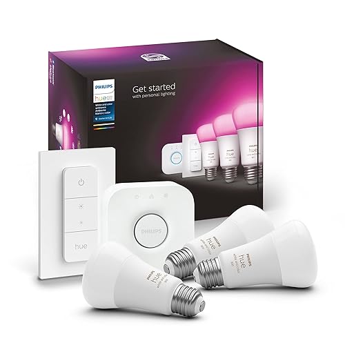 PHILIPS Hue MAIN-54158 White Ambiance LED Starter Kit-3 Multicolor