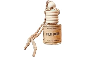 MLTD Candle Co. Fruit Loops, Hanging Car Air freshener, Hanging Car Air Fragrance Oil diffuser, Cute Car Air Freshener, Long Lasting Car Air Freshener, Automobile Aromatherapy Diffuser, Made In USA