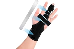 EDNYZAKRN Finger Splint for Middle Finger, Trigger Finger Splint Wrist Support Brace, Straightening Immobilizer -Adjustable Removable straps for Left or Right Hand