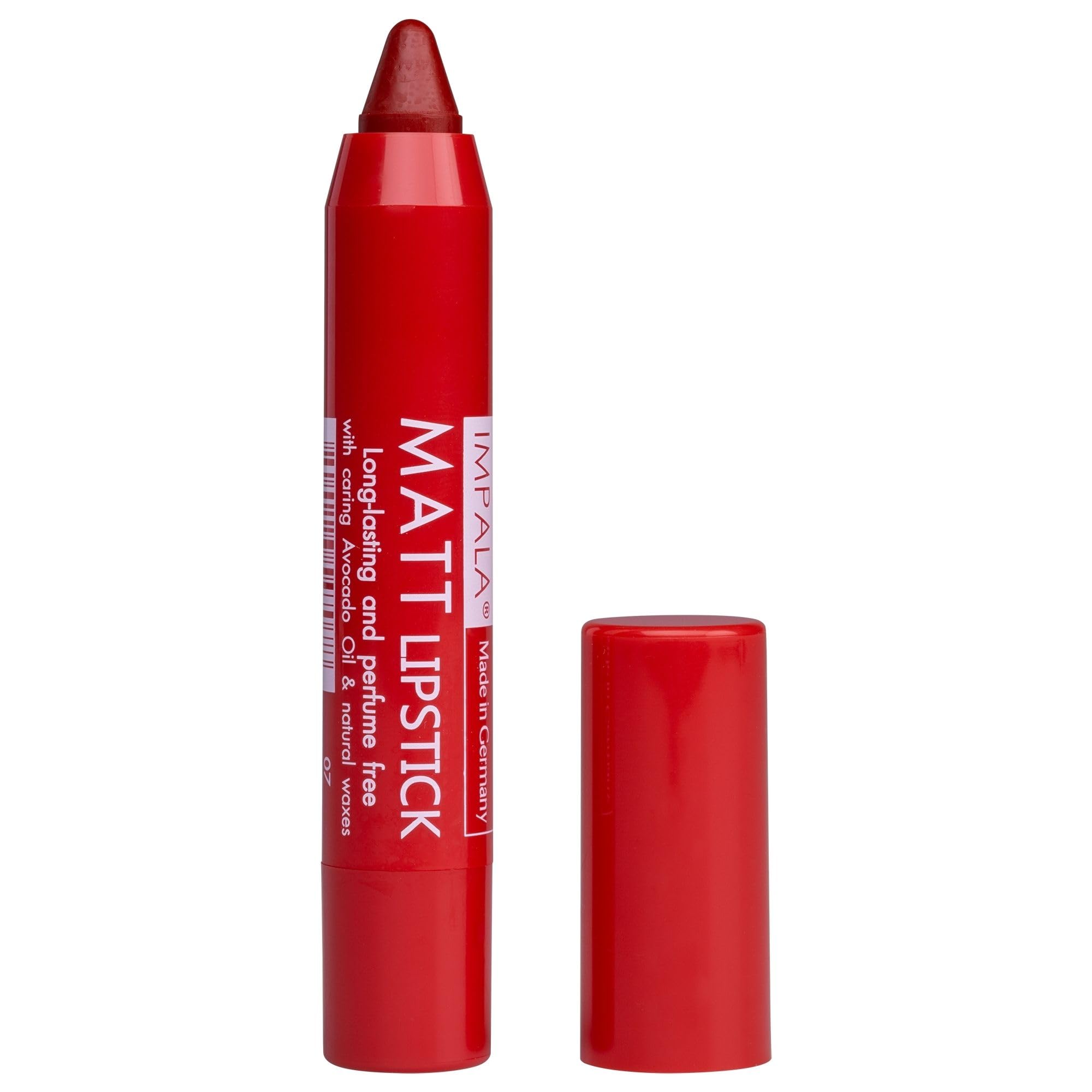 IMPALA | Automatic Matt Scarlet Red Color Lipstick No. 07 | Long-Lasting Matte Lipstick | Hydrating Lipstick with High Pigmentation | Creamy Texture with Balm Effect