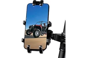 ZIDIYORUO UTV Phone Holder, Aluminum Alloy Heavy Duty Cell Phone Mount for UTV/SXS,360° Adjustable Mounting Bracket Fits 1.75”-2” Roll Cage, 8 Claws Tightly Hold iPhones or 4.7”-7.1" Devices