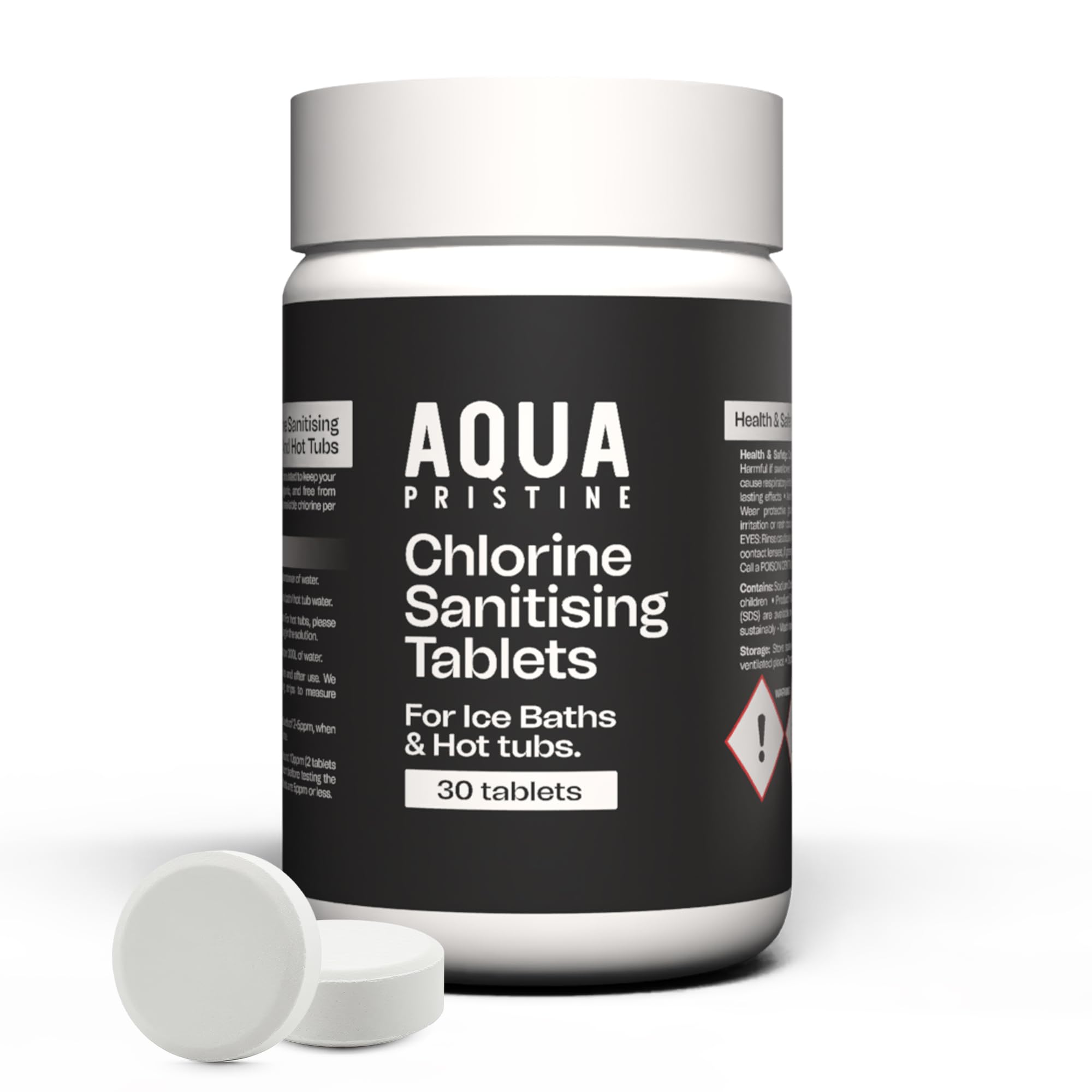Aqua Pristine Chlorine Tablets for Ice Bath & Hot Tub Cleaner | Fast Dissolving | Multifunction Chlorine Tablets | Cold Plunge Water Treatment | Ice Bath Cleaner | UK-Made