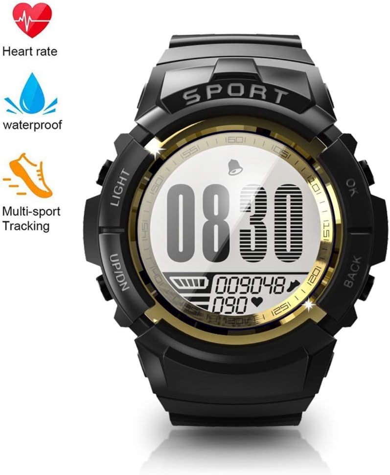Sport Watch for Men Smart Fitness Activity Tracker IP68 164ft Waterproof with HR Heart Rate Monitor, Step/Calorie Counter, Pedometer, Compass,6 Multi-Sport Mode, 30 Days Working Time for Outdoor Watch
