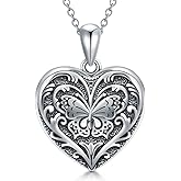 SOULMEET Personalized Butterfly Locket Necklace That Holds Up to 2 Pictures, Memorial Insects Silver Butterfly Photo Locket Custom Any Photo Healing Gift
