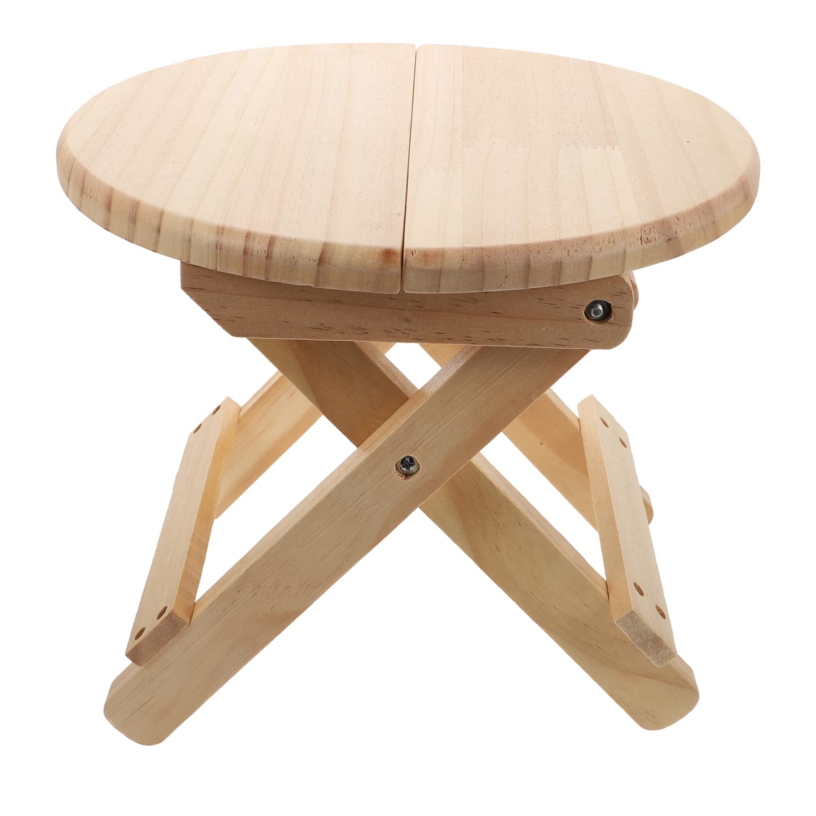 YARNOW Childrens Animal Wooden Stool Small Wood Stool Wooden Folding Non- Wood Low Round for Foot Rest Outdoor Fishing
