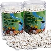 GANGOU 4LB White Ceramic Filler Media Non-Abrasive Ceramic Pellets for All Type Tumblers 3/16" X 3/8"