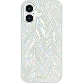 SCORPIFY for iPhone 16 Case [Compatible with MagSafe] with Colorful Pearl Aurora Spine Design, Cute Clear Magnetic Phone Cover for Women Girls and Men, Bumper with Mother of Pearl Shell Pattern