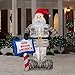 CHRISTMAS DECORATION LAWN YARD INFLATABLE AIRBLOWN MILITARY SANTA 7' TALL