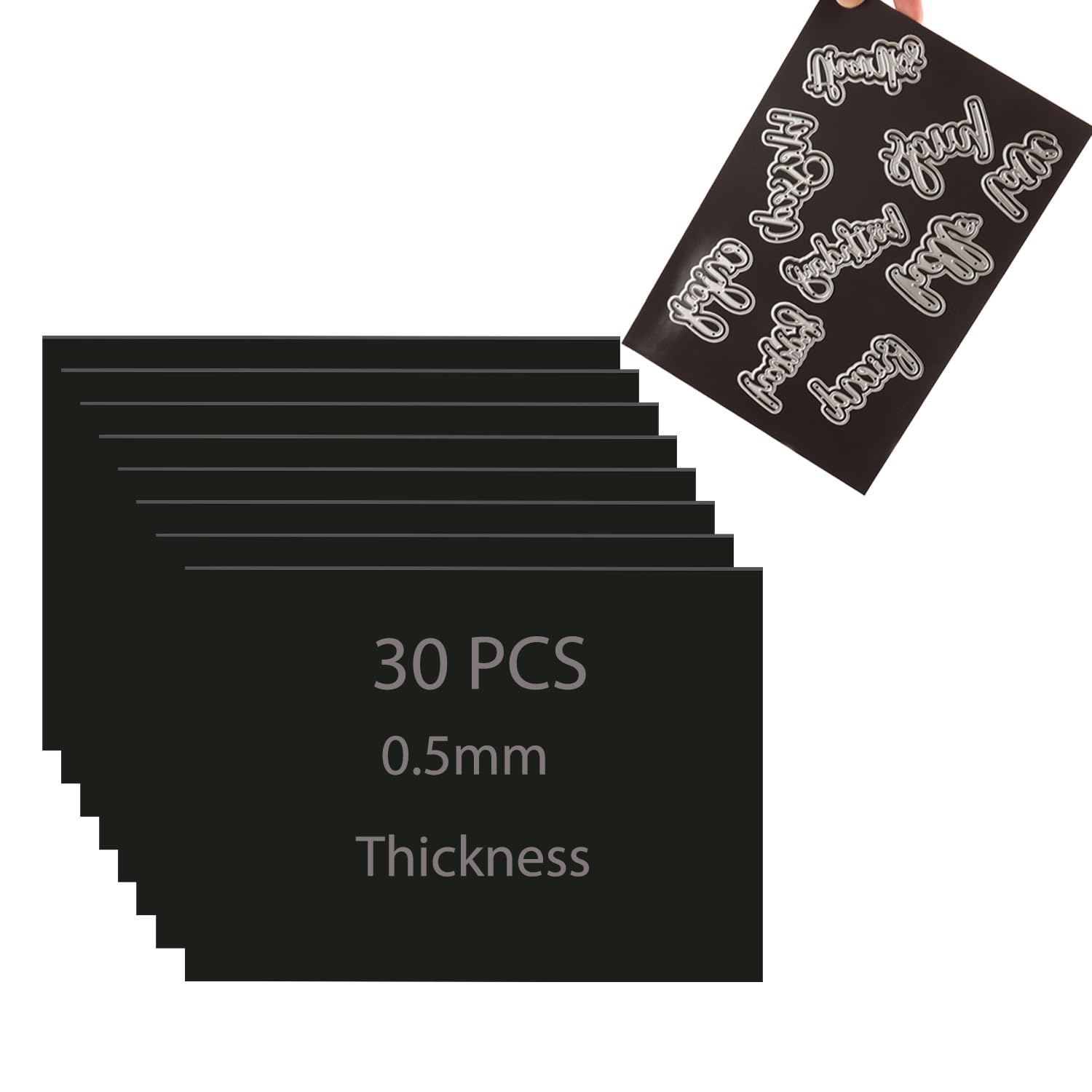 OTCRAFT 30 PCS 7x5inch Rubber Soft Magnet Sheet for Metal Cutting Dies Storage Orangize Crafts Tool Scrapbooking Arts and Crafts Flexible Placement Mats 0.5mm Thickness — image 1