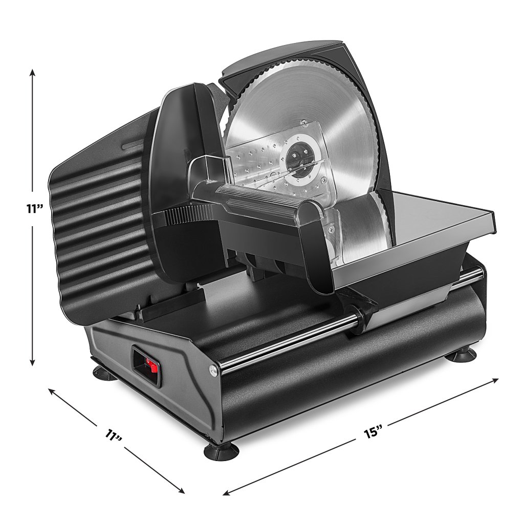 Chefman DieCast Electric Deli/Food Slicer Precisely Cuts Meat Cheese