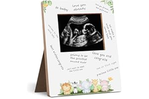 Hatzelou Baby Sonogram Picture Frame, Baby Shower Sign Picture Frame, Animals Design Baby Sonogram Picture Frame, Baby Shower Gender Reveal, Gift for Expecting Parents 4.3 * 5.3 IN Photos