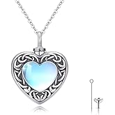PARYFO Urn Necklace for Ashes 925 Sterling Silver Urn Pendant Necklace Memorial Cremation Jewelry Gift for Women