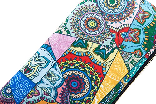 LOVESHE Women wallet Kaleidoscope Bohemian wristlet Clutch wallets - Thumbnail 5
