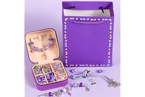 2026 New Handmade Jewelry and Accessories - 68-Piece Beaded Bracelet Making Set with Jewelry Box,Rainbow Pink Beading Kit,Per