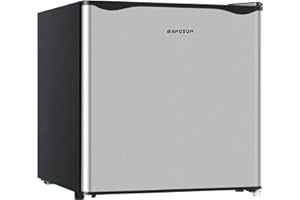 BANGSON Small Refrigerator,1.6 Cu.Ft Mini Fridge With Freezer, Mini Fridge For Bedroom, Mini Fridge For Office, Reversible Single Door, Refrigerator For Office, Bedroom