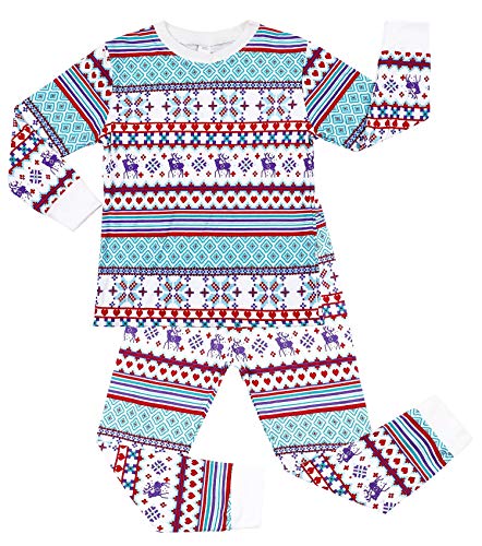 ATTRACO Kids Christmas Pajamas Set Long Sleeve Sleepwear 2 Piece Cotton PJS 2-7 Years