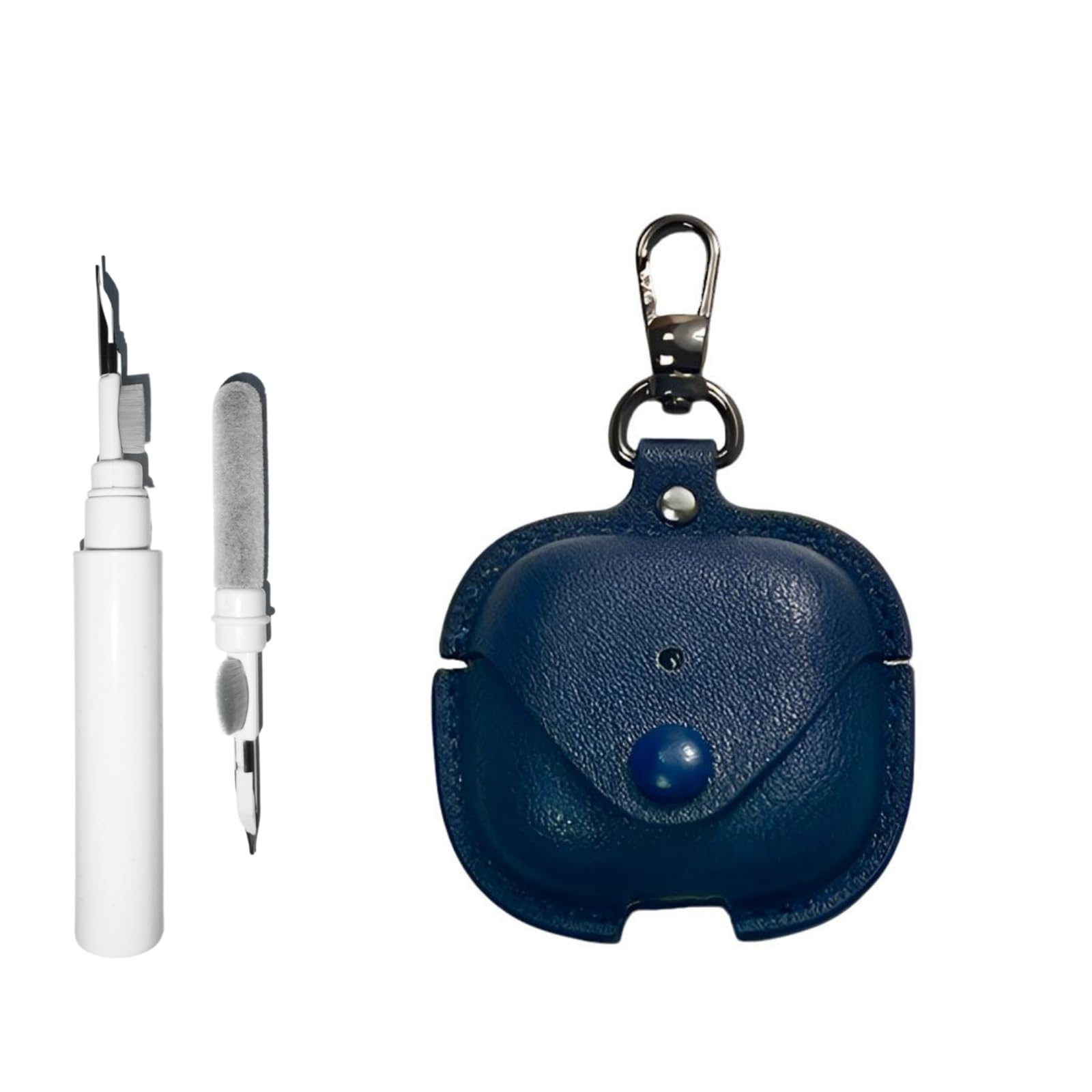 Photo 1 of [3 in 1] TSVSXS Leather Case Compatible with AirPods 4 with Keychain, Soft PU Shockproof Protective Cover with Cleaning Pen Compatible with AirPods 4 with Active Noise Cancellation