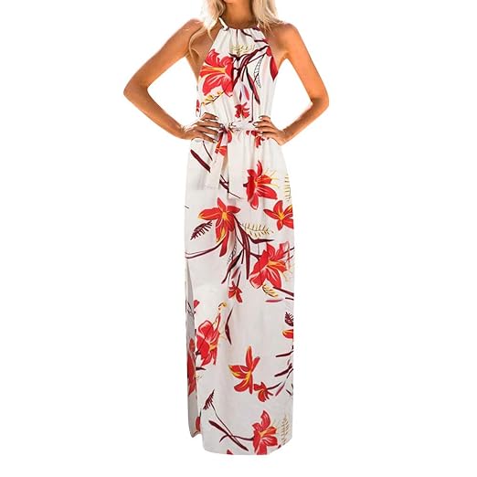 halter summer maxi dress