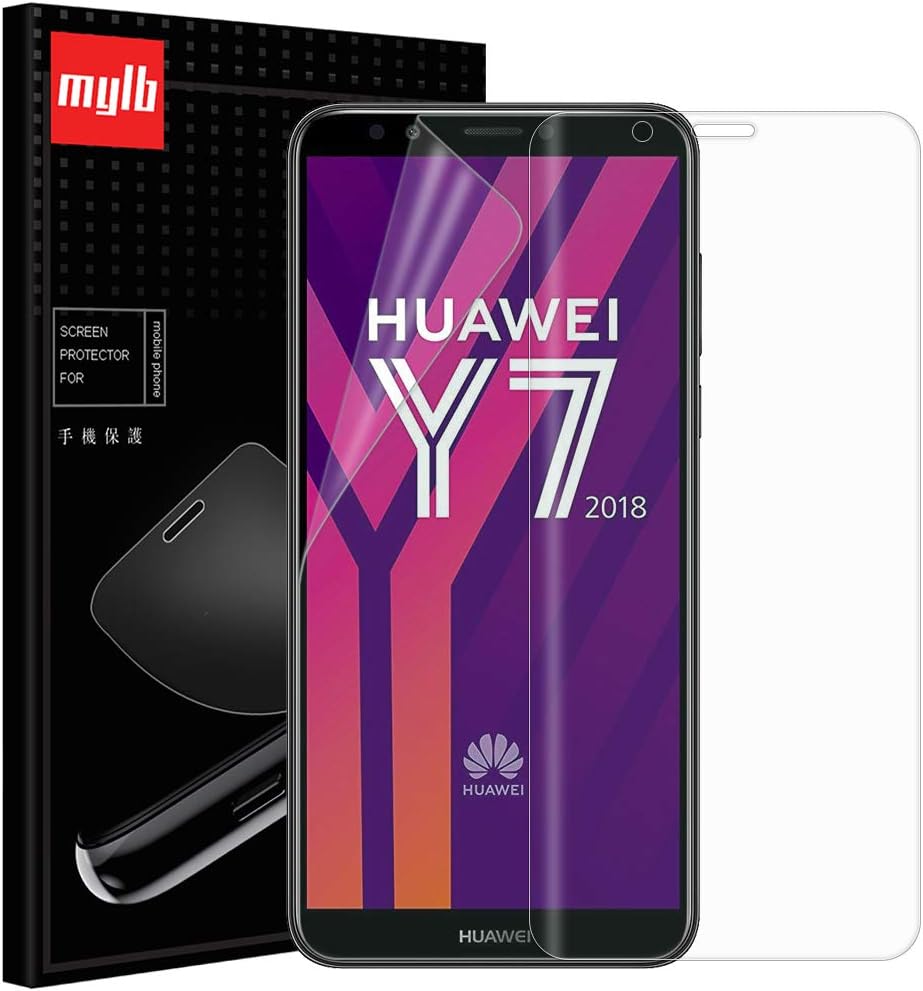 MYLB-US Compatible with Huawei Honor 7C Screen Protector [3 Packs] 2 Soft TPU Full Screen Protective Film, with Huawei Honor 7C case Ultra-Thin Fashion PC Hard Shell Back Cover for Honor 7C