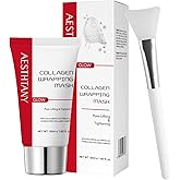 GINILOO Collagen Night Wrapping Mask,Overnight Collagen Peel Off Mask for Firming, Hydrating, Pore Minimizing,Improves Skin Elasticity,Korean Skin Care,1.69fl.OZ (Brush Included)
