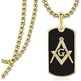 Sbzxbt Masonic Necklace for Men 925 Sterling Silver Masonic Pendant Necklace Masonic Gifts for Men