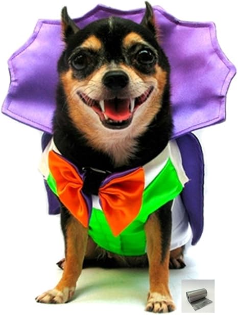Amazon Com Puppe Love Dogula Vampire Dog Costume With Bags Black Multi Size S Chest 12 14 Neck 8 5 Back 9 25 Black Multi Pet Supplies
