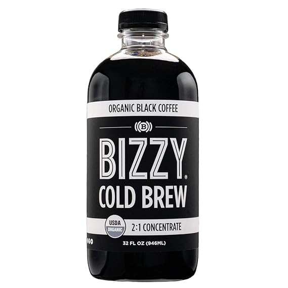 Bizzy Organic Cold Brew Coffee Concentrate Makes 12 Cups 32 oz
