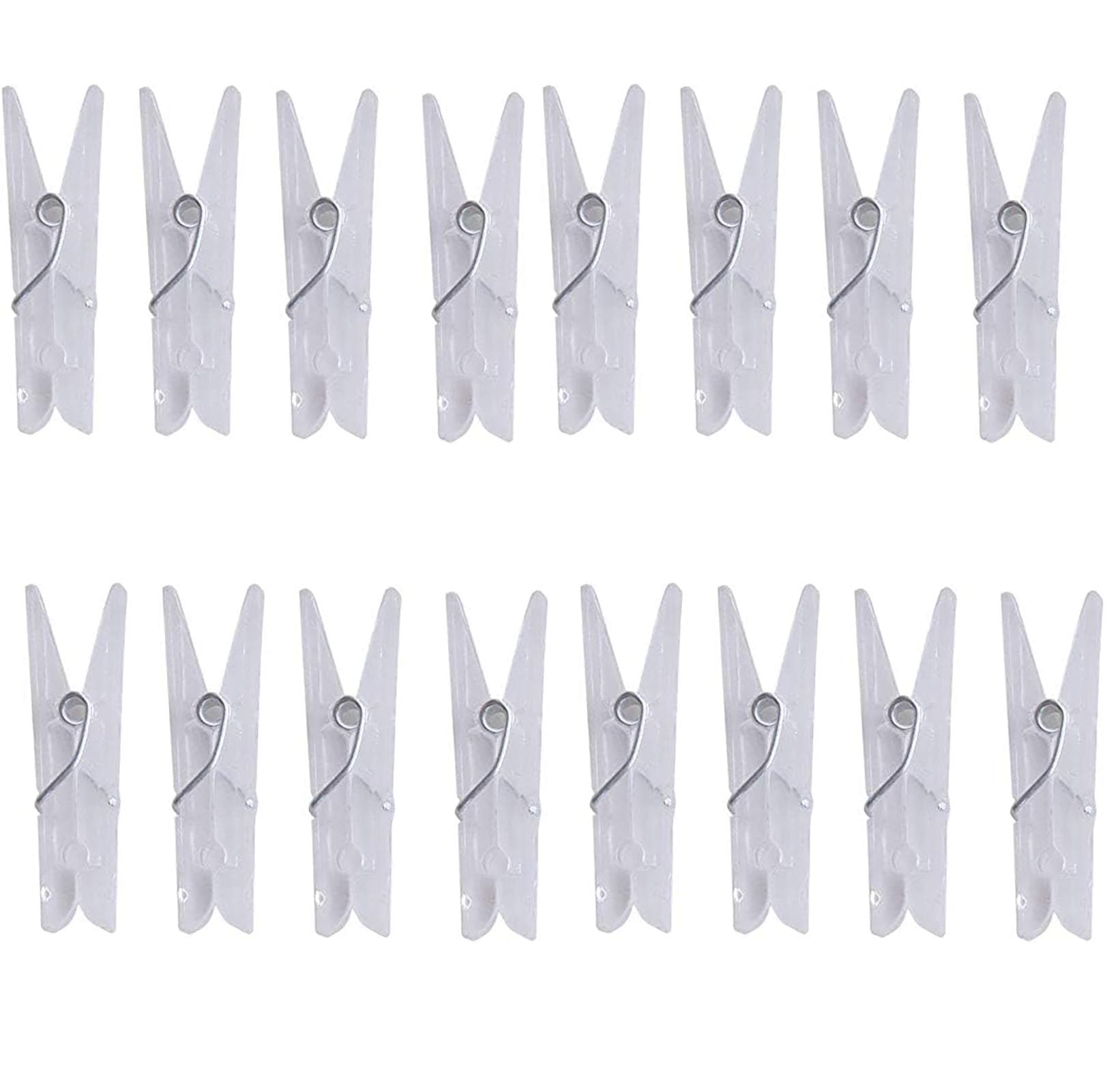 Photo 1 of 100 Pcs Mini Plastic Pins, 1.37 Inch Clear Utility Paper Clips, Clothespins, Mini Clothes Pins for Photos, String Fairy Lights (100)