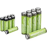 Amazon Basics High-Capacity NiMh Rechargeable Batteries, 8 AAA (850 mAh), and 8 AA (2000 mAh), Pre-Charged, Pack of 16
