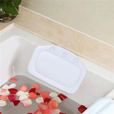 Ifanze Coussin De Bain Oreiller De Baignoire Spa Oreiller De Bain Impermeable Antiderapant Eponge Coussin En Mousse A Appui Tete Soft Shoulder Support De Cou Avec Crochets A Ventouse Amazon Fr Hygiasne Et Soins