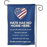 Season Garden Flags -Hate Has No Home Here Garden Flags - Double Sided Outdoor Holidays Yard Flags - Made of Polyester with Anti- ¨C Holidays Flags for 12 Months - 12.5¡±x18¡± Size