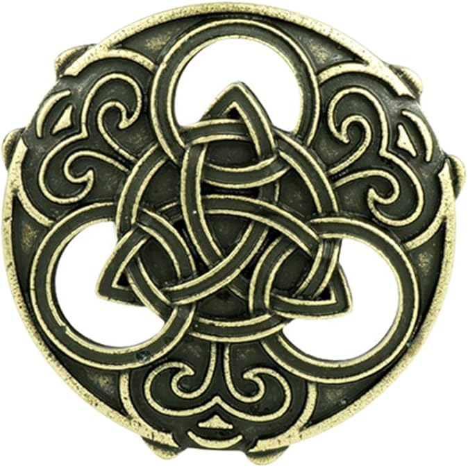 sharprepublic Medieval Viking Brooch Pin Round Hollow Brooch Pin for Women Lapel Pin Norse